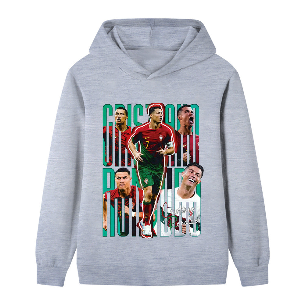 Felpa con cappuccio design calcio bambini Ronaldo Portogallo - Varianti multiple