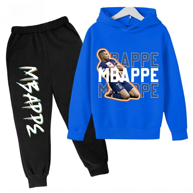 Mbappe Design Kids’ Tracksuit Set – Multiple Colors