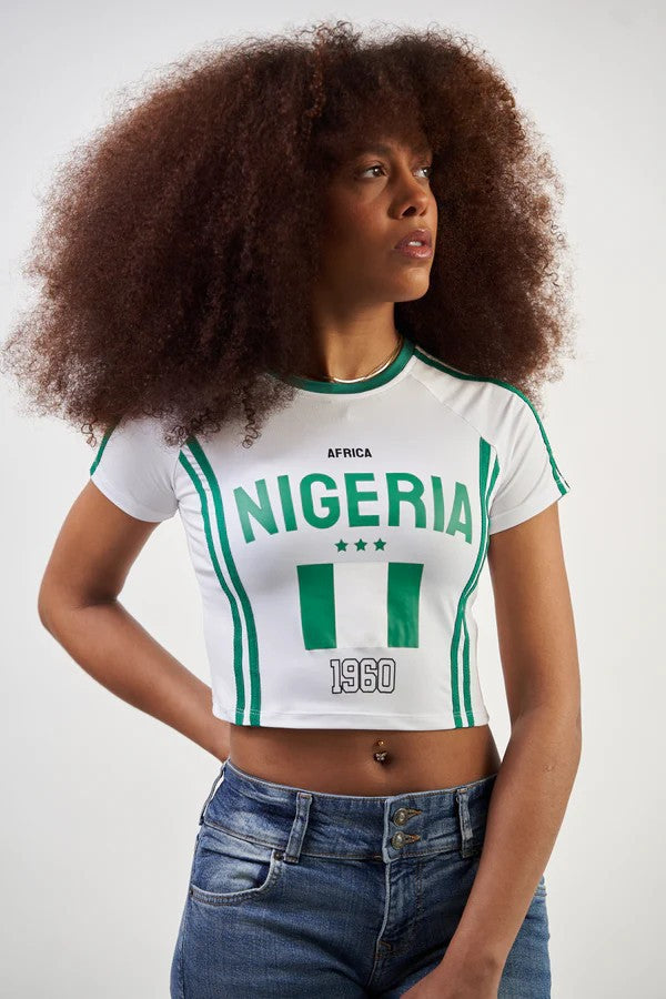 Nigeria 1960 Vintage Sport Crop Tee