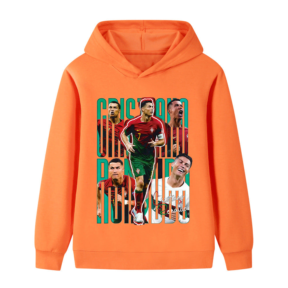 Felpa con cappuccio design calcio bambini Ronaldo Portogallo - Varianti multiple