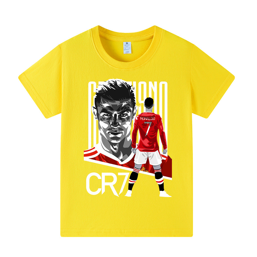 Cristiano Ronaldo Manchester United Style Kids’ Football T-Shirt - Multiple Variants