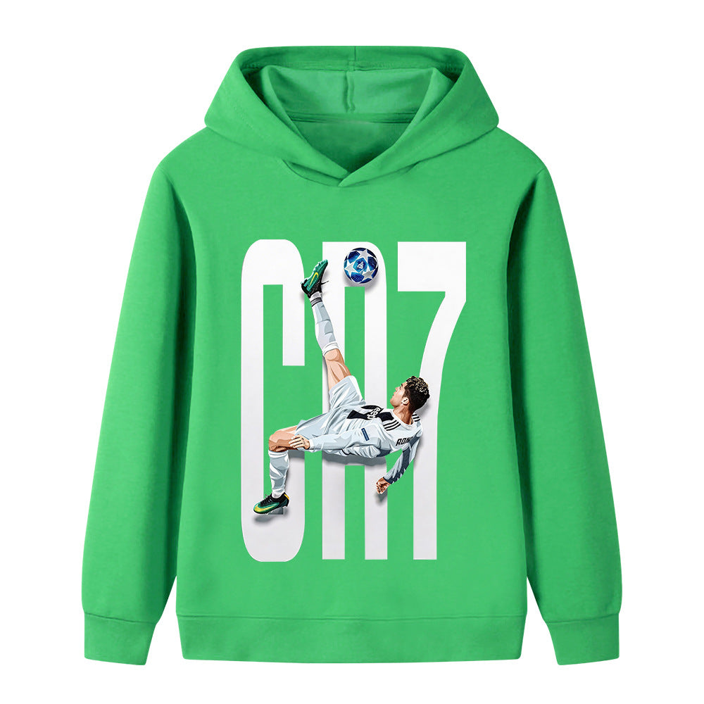 Felpa con cappuccio stile calcio Ronaldo per bambini – Varianti multiple