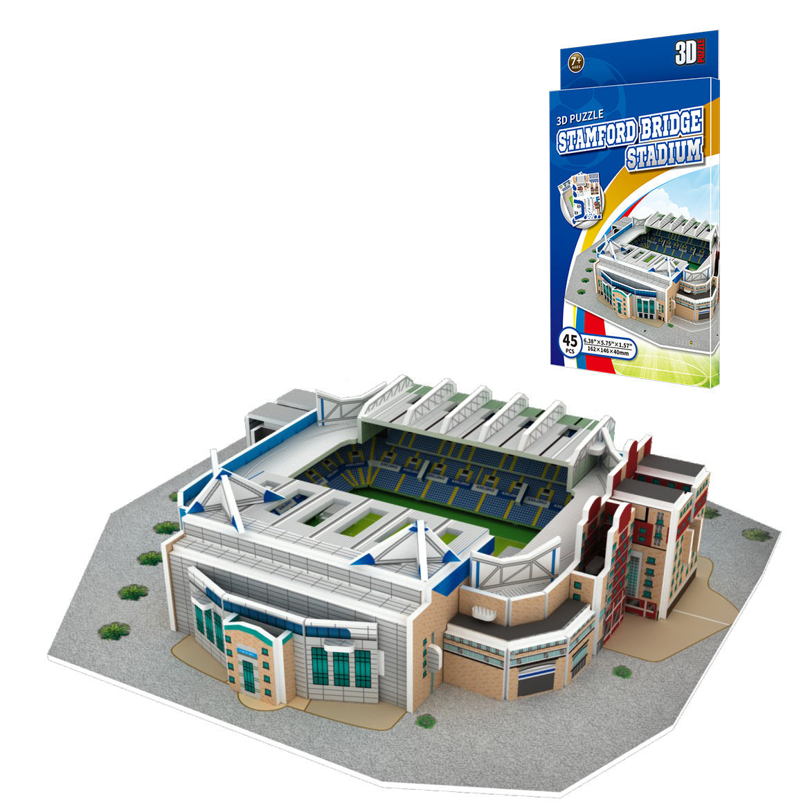 3D papirfodboldstadion puslespil model - Stamford Bridge