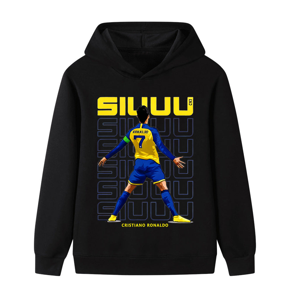 Kids’ Ronaldo Siuuu Football Design Hoodie – Multiple Variants