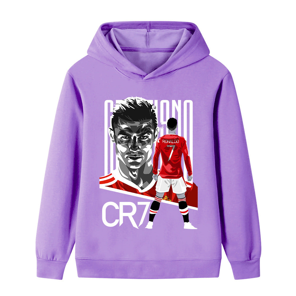 Felpa con cappuccio da calcio per bambini stile Cristiano Ronaldo Manchester United - Varianti multiple