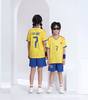 Set maglia e pantaloncini da calcio per bambini Colombia – Luis Díaz