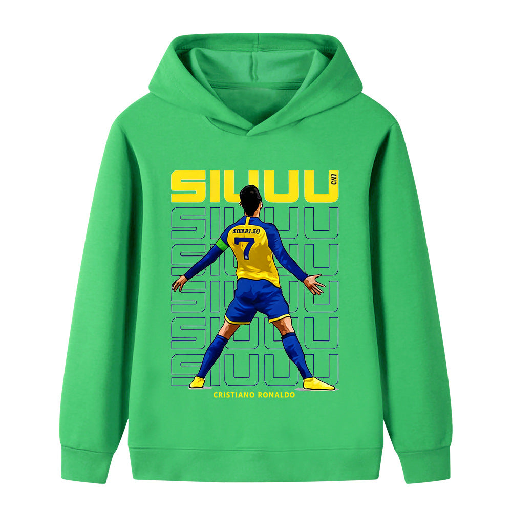 Kids’ Ronaldo Siuuu Football Design Hoodie – Multiple Variants