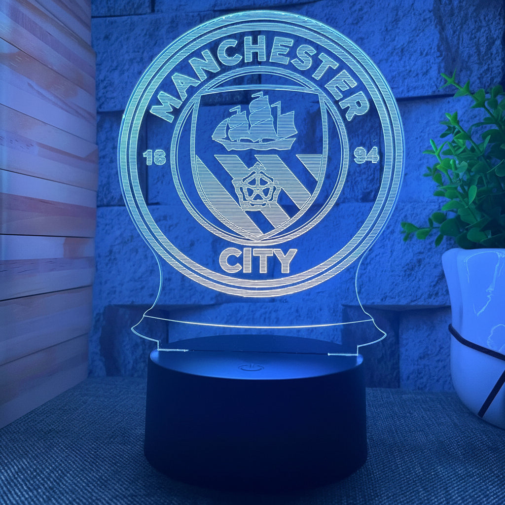 Football Club Logo 3D Illusion LED Lamp – Multiple Variants
