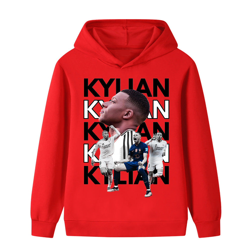 Barns Kylian Mbappe Fotballdesign Hettegenser – Flere Varianter