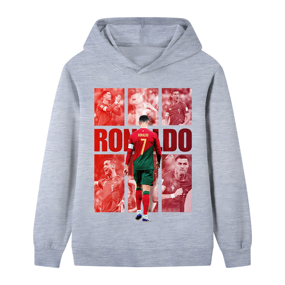 Ronaldo Portugal-stil barnefotballgenser med hette - Flere varianter
