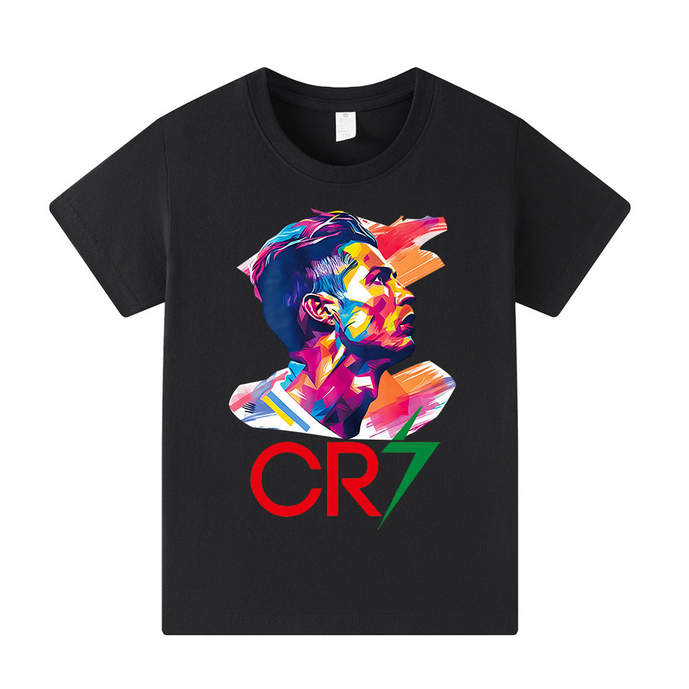 Kids’ Cristiano Ronaldo Football T-Shirt – Multiple Variants