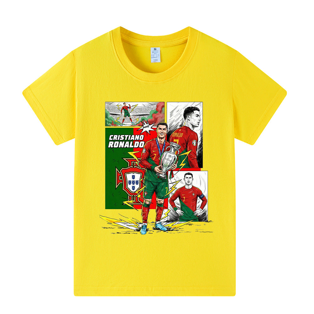 Cristiano Ronaldo Portugal Style Kids’ Football T-Shirt - Multiple Variants