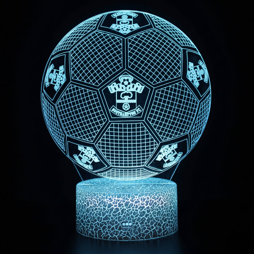 Football Team Logo Ball 3D Illusion LED Lamp – Multiple Variants