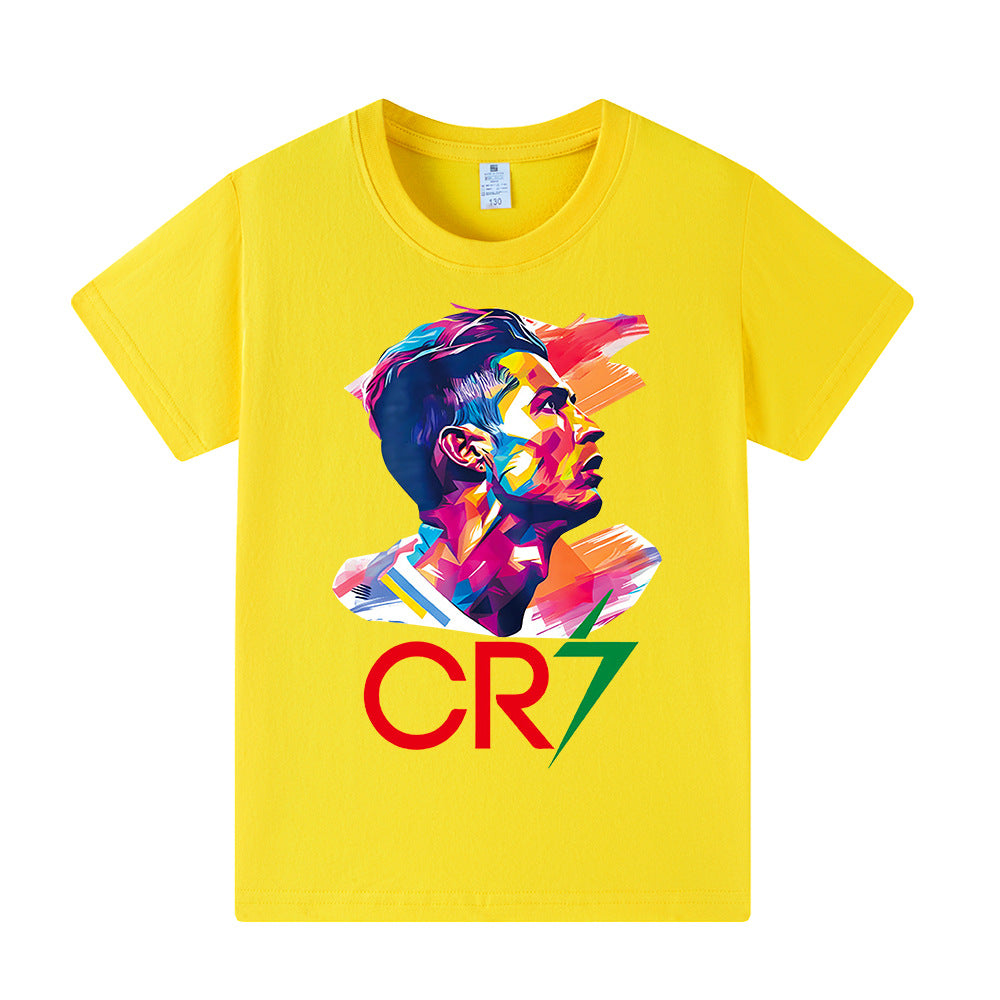 Kids’ Cristiano Ronaldo Football T-Shirt – Multiple Variants