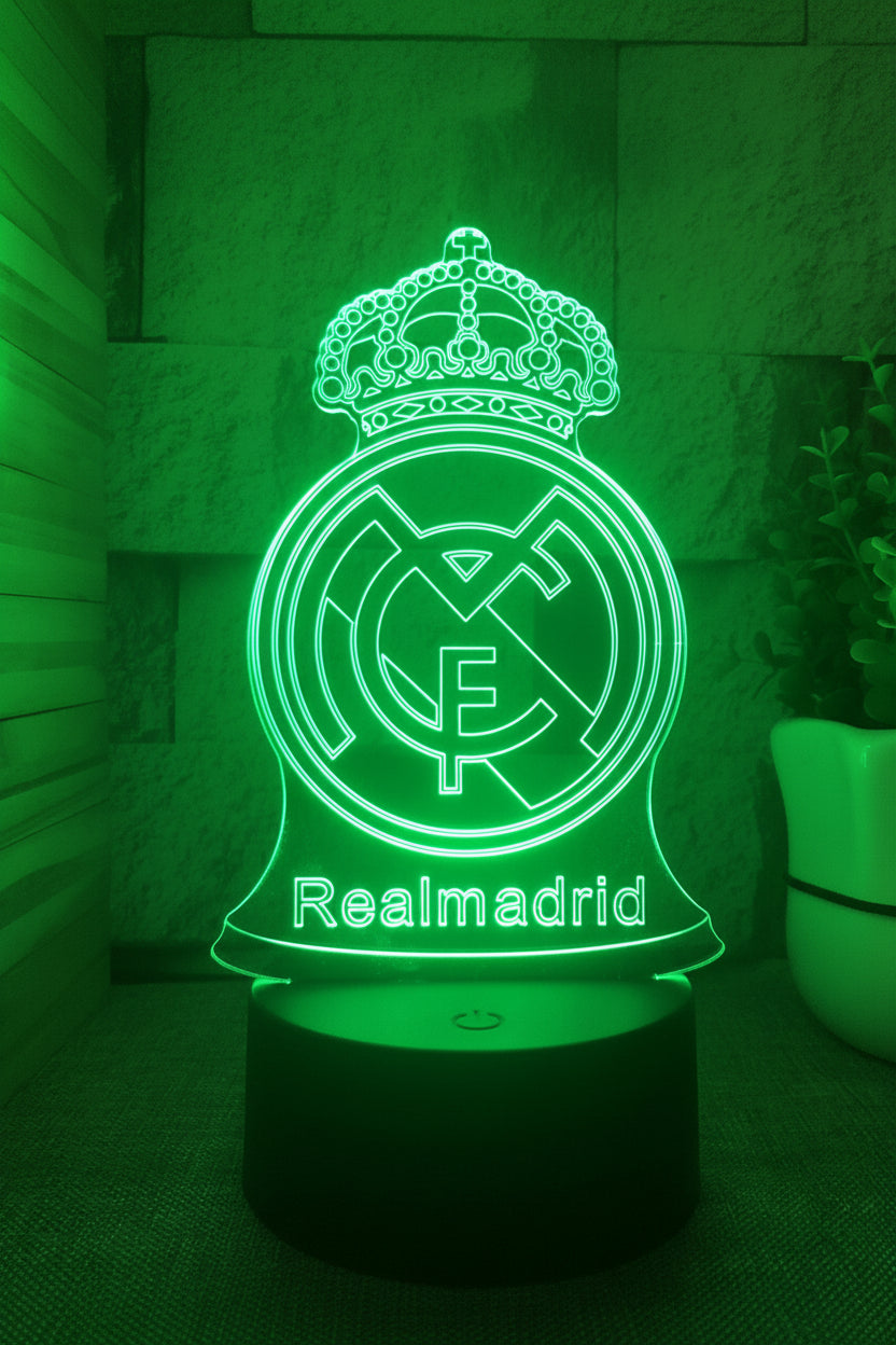 Football Club Logo 3D Illusion LED Lamp – Multiple Variants