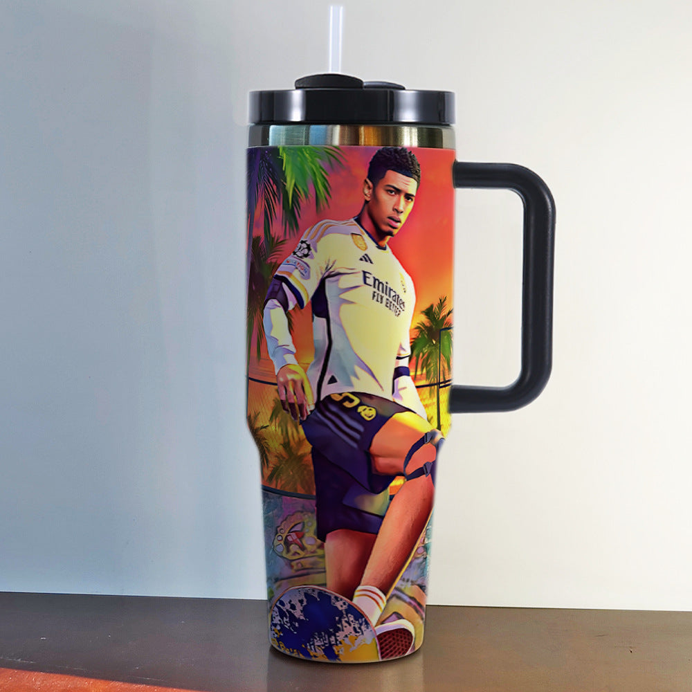 Football players stainless steel tumbler - multiple options