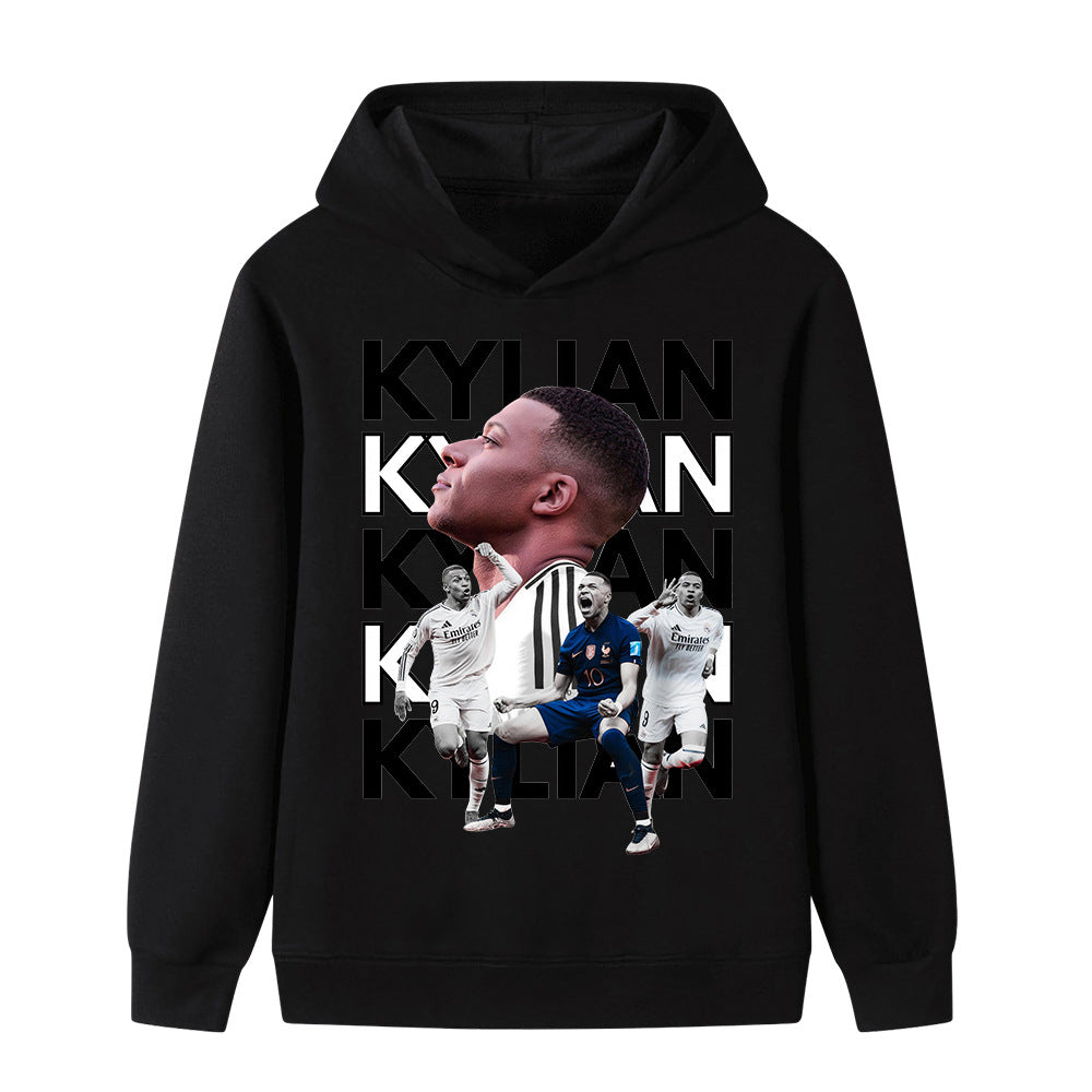 Barns Kylian Mbappe Fotballdesign Hettegenser – Flere Varianter