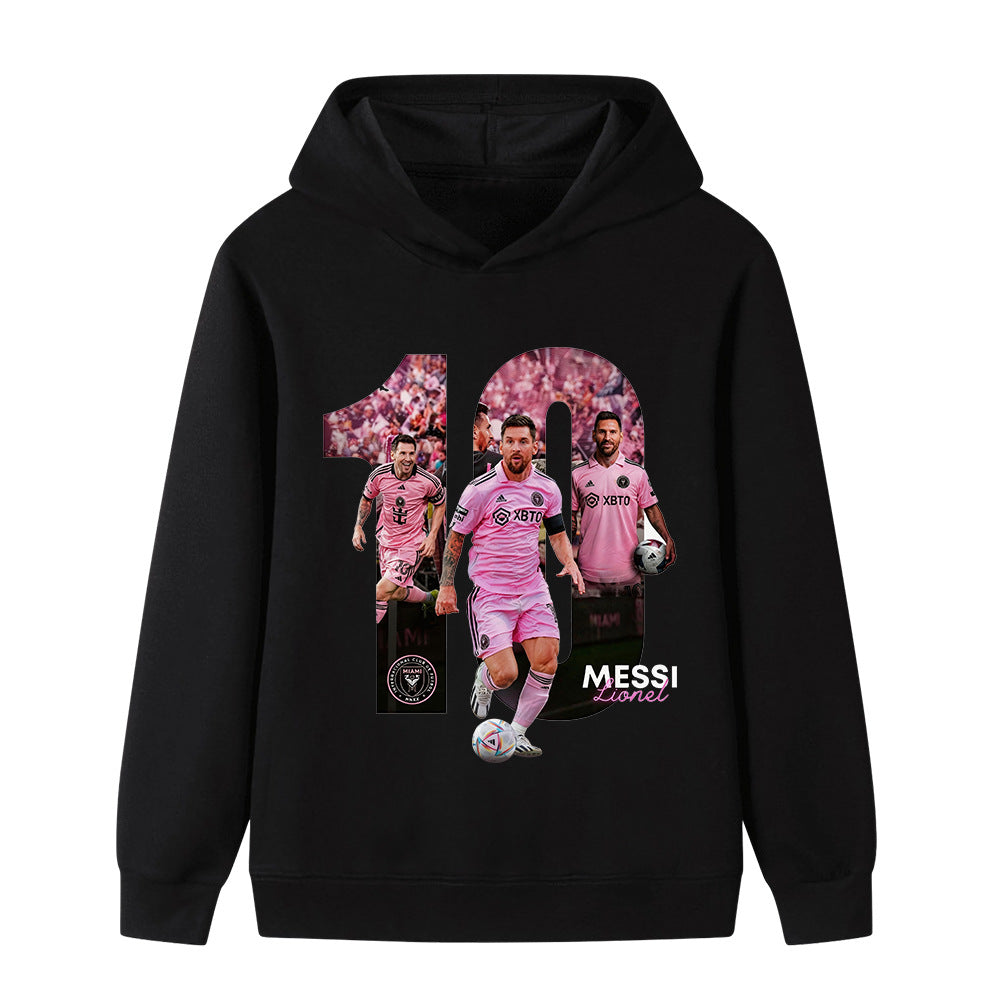 Felpa con cappuccio da calcio per bambini stile Miami di Lionel Messi - Varianti multiple