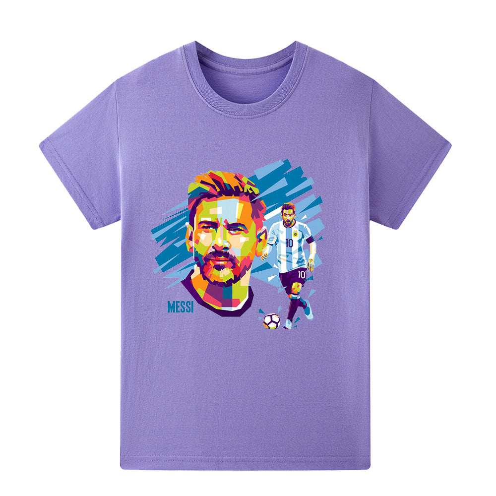 Maglietta da calcio per bambini con design Lionel Messi – Varianti multiple