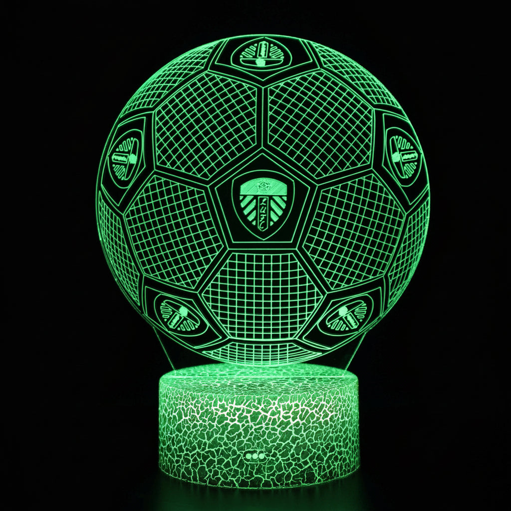 Football Team Logo Ball 3D Illusion LED Lamp – Multiple Variants