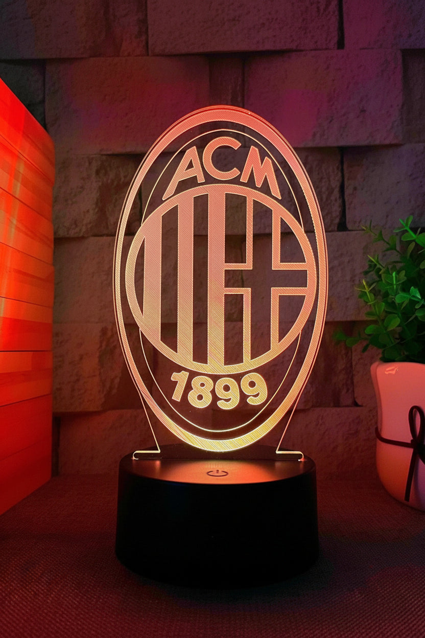 Football Club Logo 3D Illusion LED Lamp – Multiple Variants