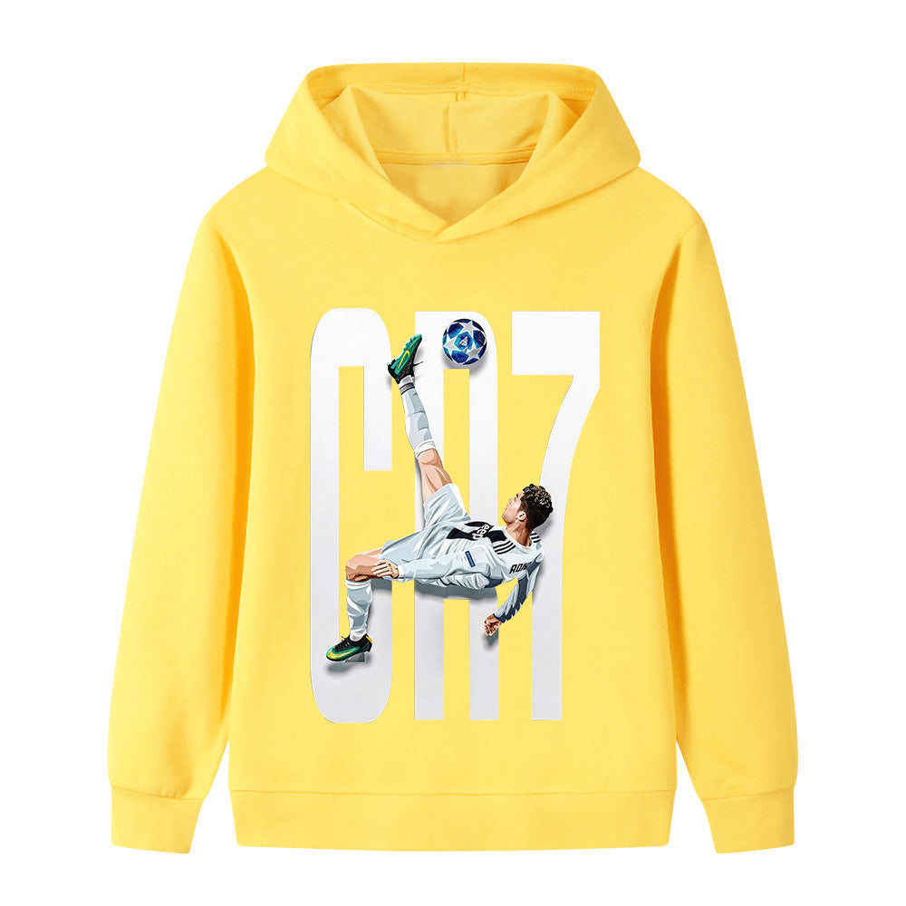 Felpa con cappuccio stile calcio Ronaldo per bambini – Varianti multiple