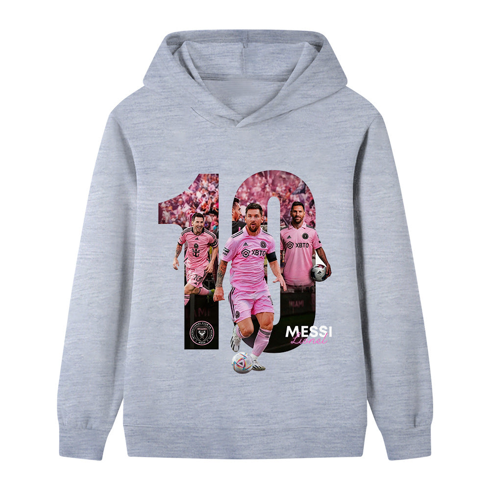 Felpa con cappuccio da calcio per bambini stile Miami di Lionel Messi - Varianti multiple