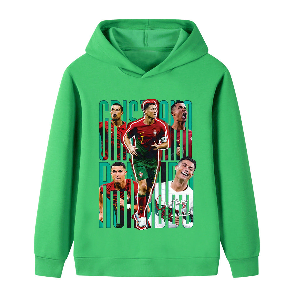 Felpa con cappuccio design calcio bambini Ronaldo Portogallo - Varianti multiple