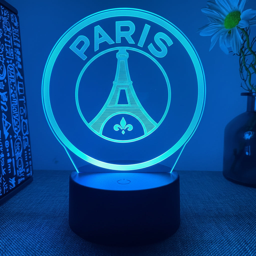 Football Club Badge 3D Illusion LED Lamp – Multiple Variants