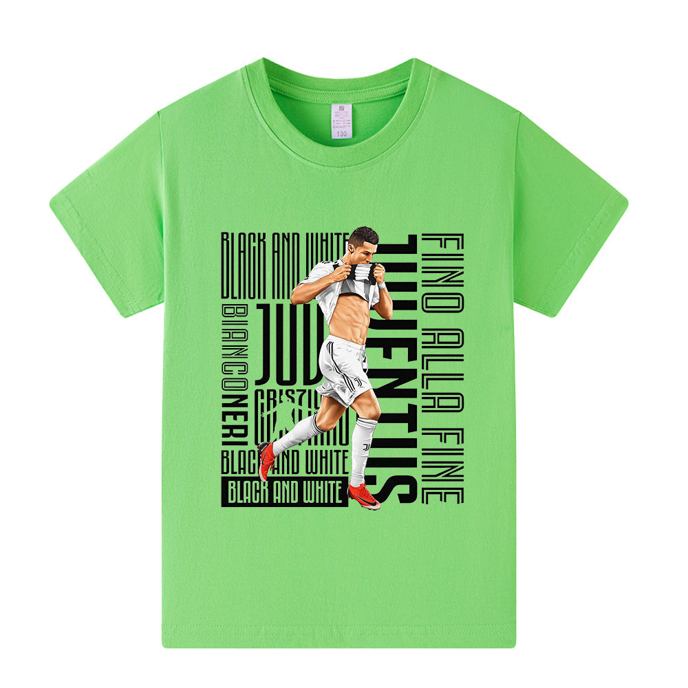 ロナウド ユヴェントススタイル キッズサッカーTシャツ - 複数の