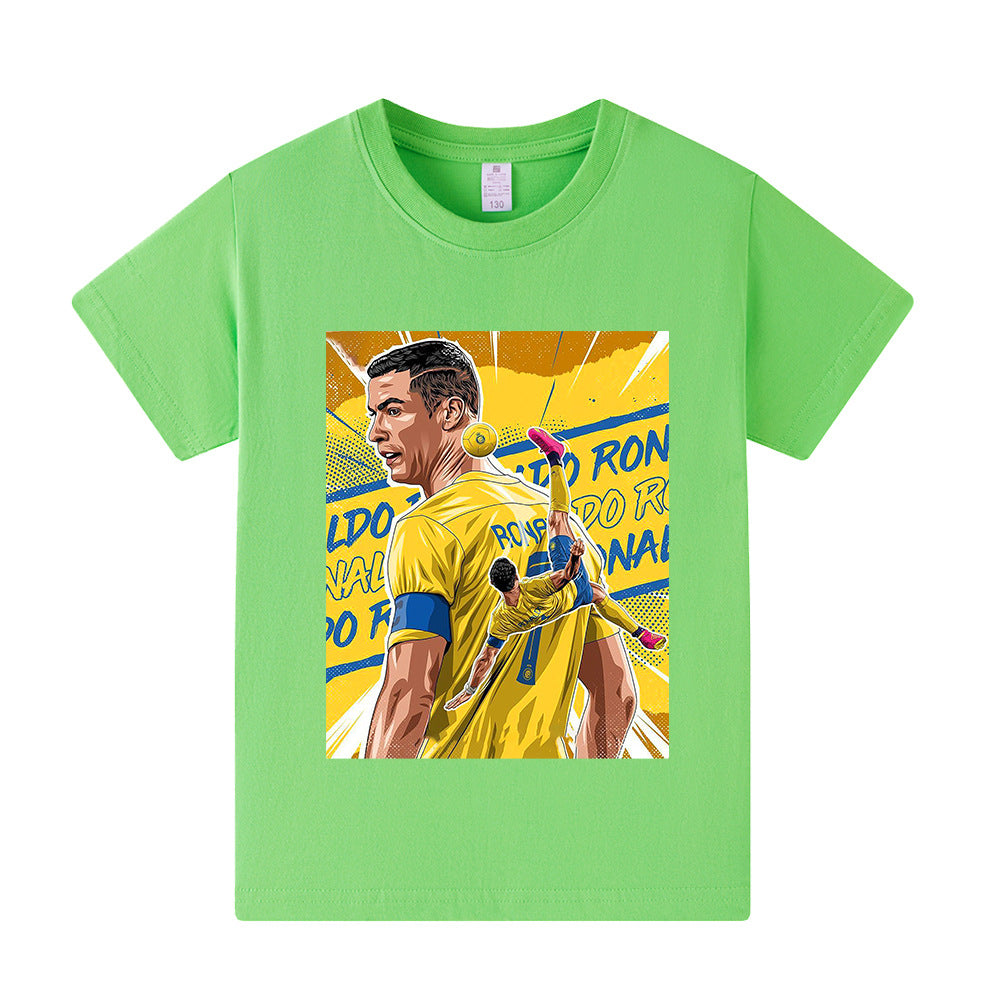 Cristiano Ronaldo Al Nassr Style Kids’ Football T-Shirt - Multiple Variants