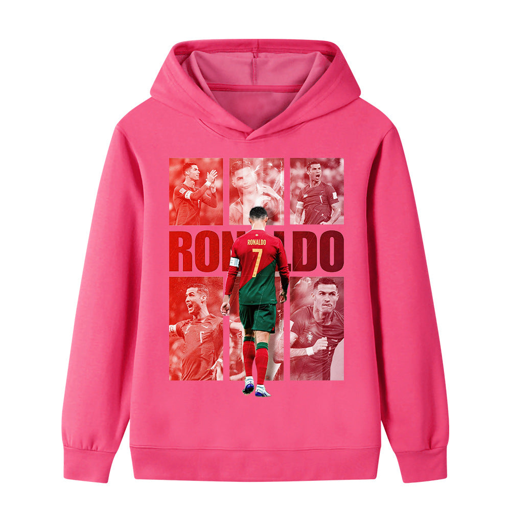 Ronaldo Portugal-stil barnefotballgenser med hette - Flere varianter