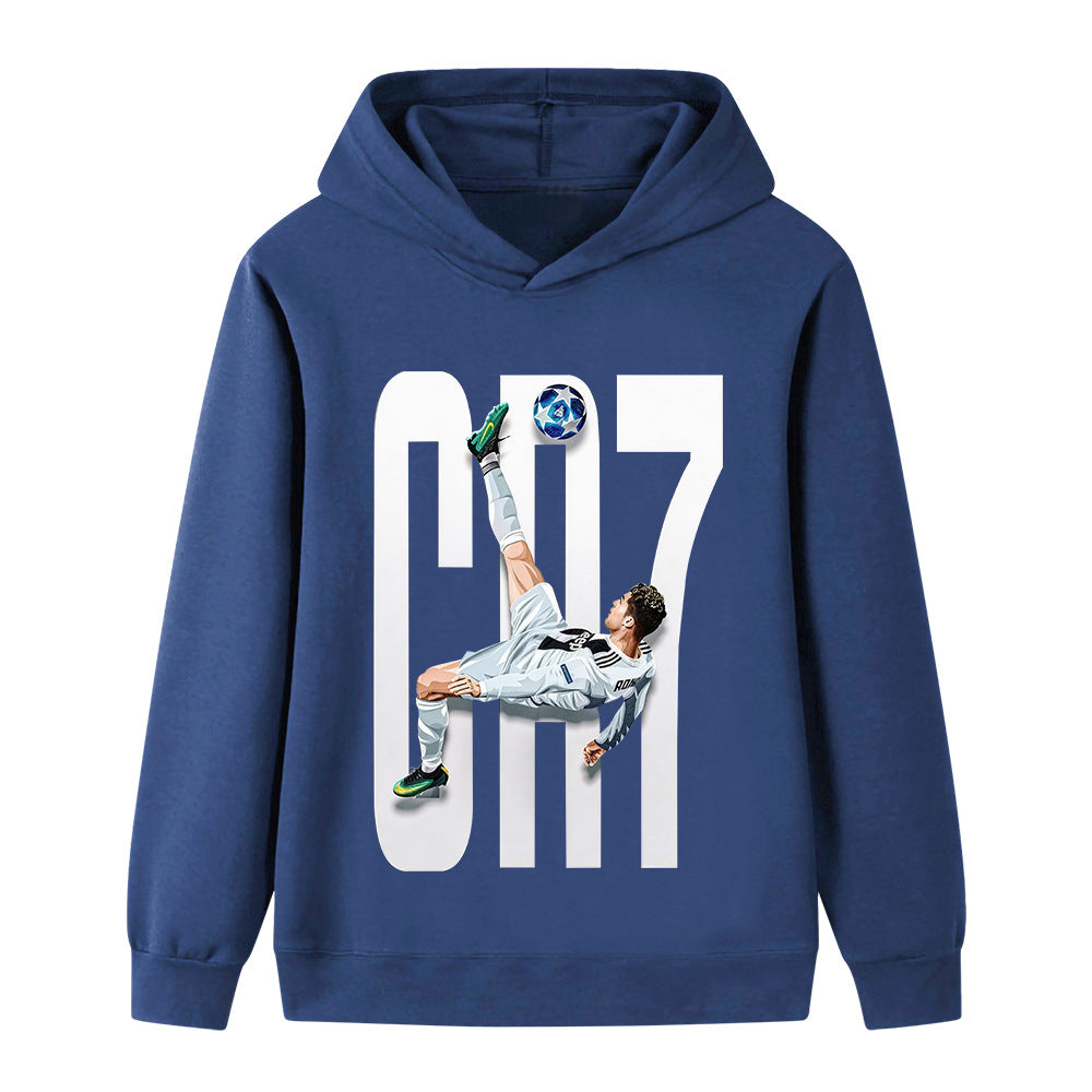 Felpa con cappuccio stile calcio Ronaldo per bambini – Varianti multiple