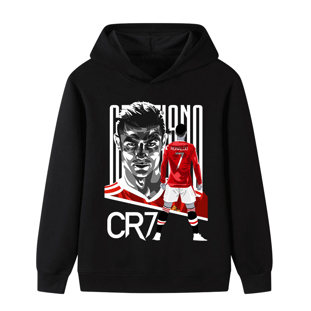 Felpa con cappuccio da calcio per bambini stile Cristiano Ronaldo Manchester United - Varianti multiple