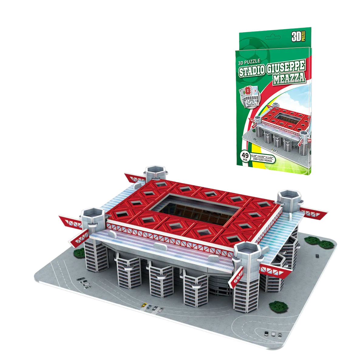 3D-pappersfotbollsarenapusselmodell - San Siro