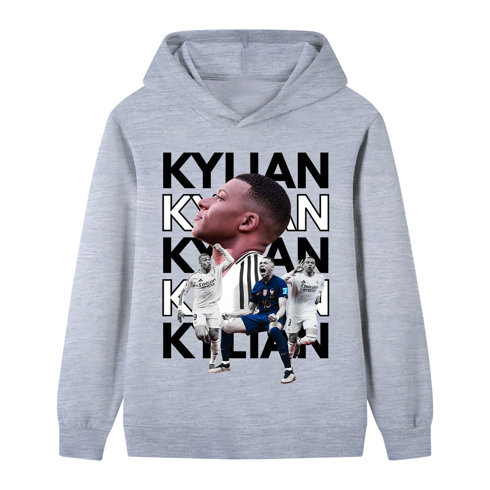 Barns Kylian Mbappe Fotballdesign Hettegenser – Flere Varianter