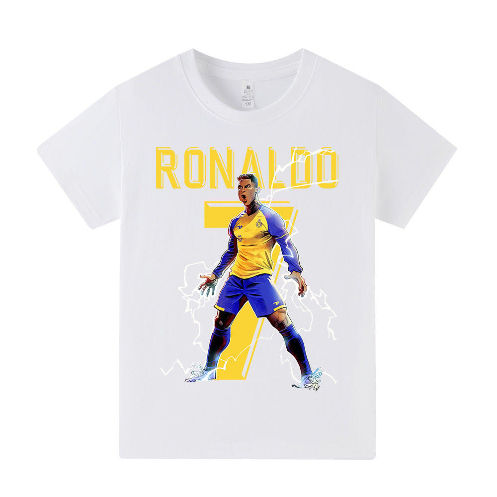 Ronaldo Al Nassr Style Kids’ Football T-Shirt - Multiple Variants