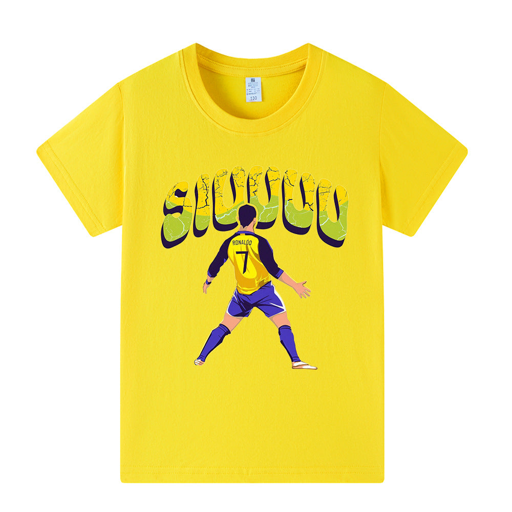 Maglietta da calcio per bambini Cristiano Ronaldo Siuuu – Varianti multiple