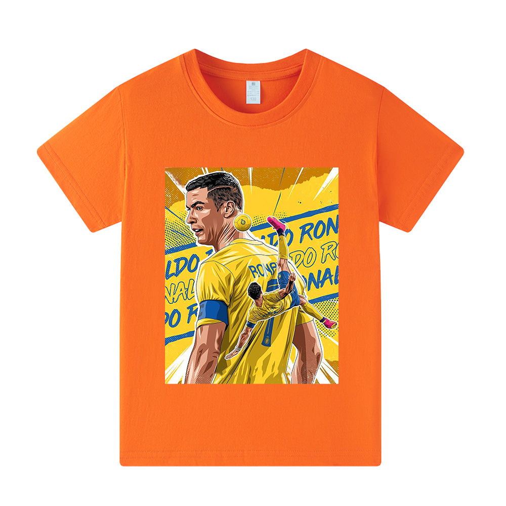 Cristiano Ronaldo Al Nassr Style Kids’ Football T-Shirt - Multiple Variants