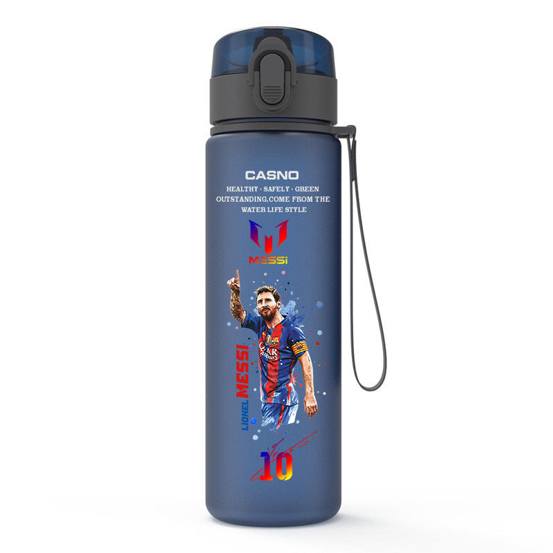Ronaldo Messi sports frosted water bottle - multiple options