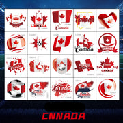 Canada Football Face Stickers & Temporary Tattoos – 20 Pack