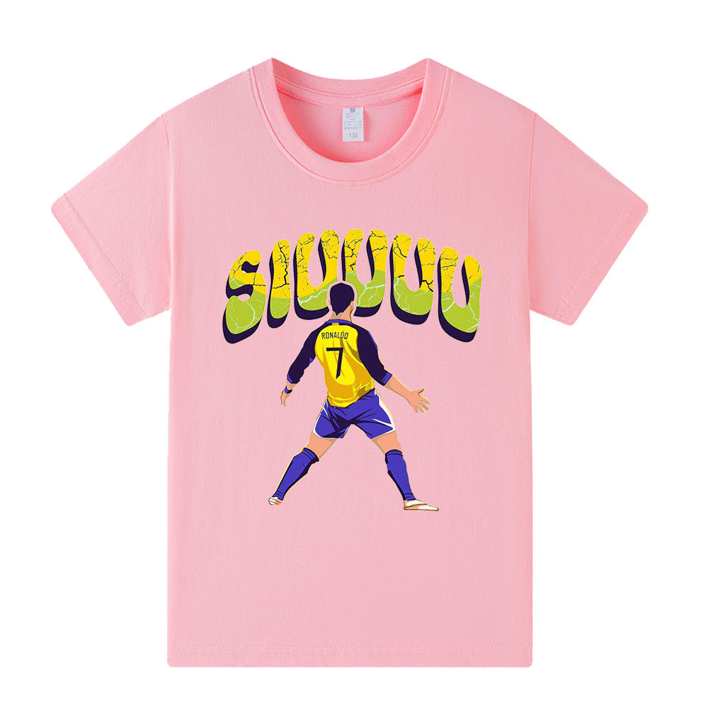 Maglietta da calcio per bambini Cristiano Ronaldo Siuuu – Varianti multiple