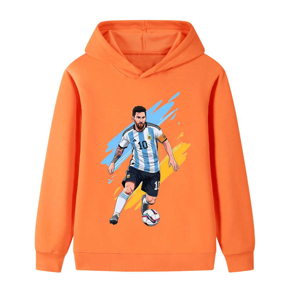 Felpa con cappuccio design calcio bambini Lionel Messi Argentina - Varianti multiple