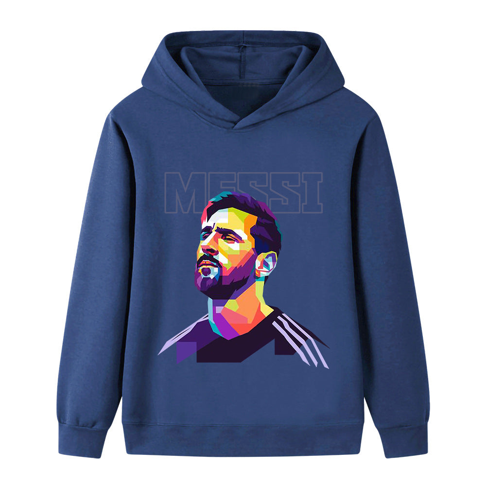 Felpa con cappuccio per bambini con design calcio Messi – Varianti multiple