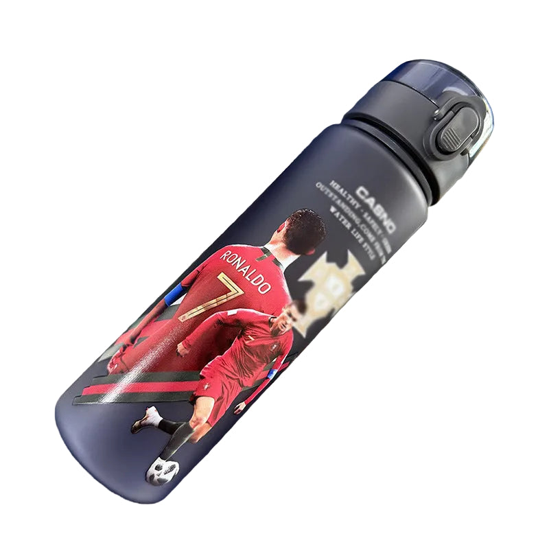Ronaldo Messi sports frosted water bottle - multiple options