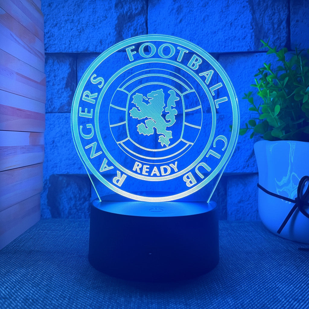 Football Club Logo 3D Illusion LED Lamp – Multiple Variants