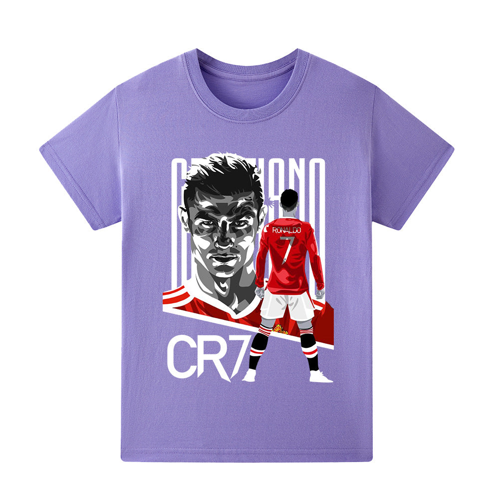 Cristiano Ronaldo Manchester United Style Kids’ Football T-Shirt - Multiple Variants