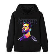 Felpa con cappuccio per bambini con design calcio Messi – Varianti multiple