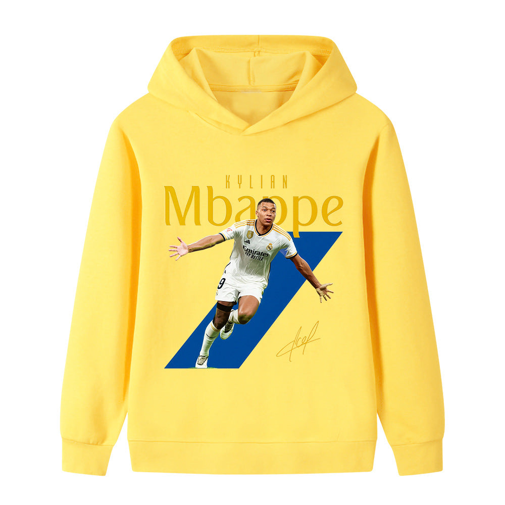 Felpa con cappuccio per bambini con design Mbappé calcio – Varianti multiple
