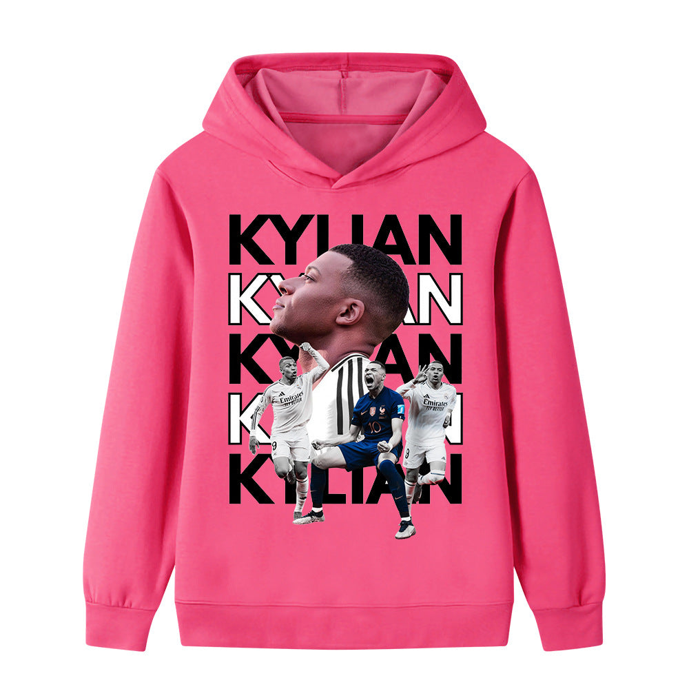 Barns Kylian Mbappe Fotballdesign Hettegenser – Flere Varianter